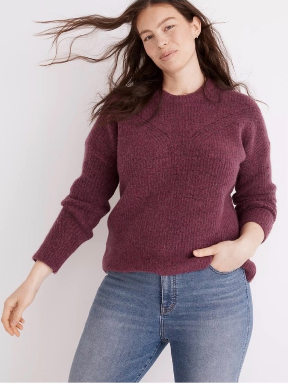 Madewell belfiore ribbed pullover sweater